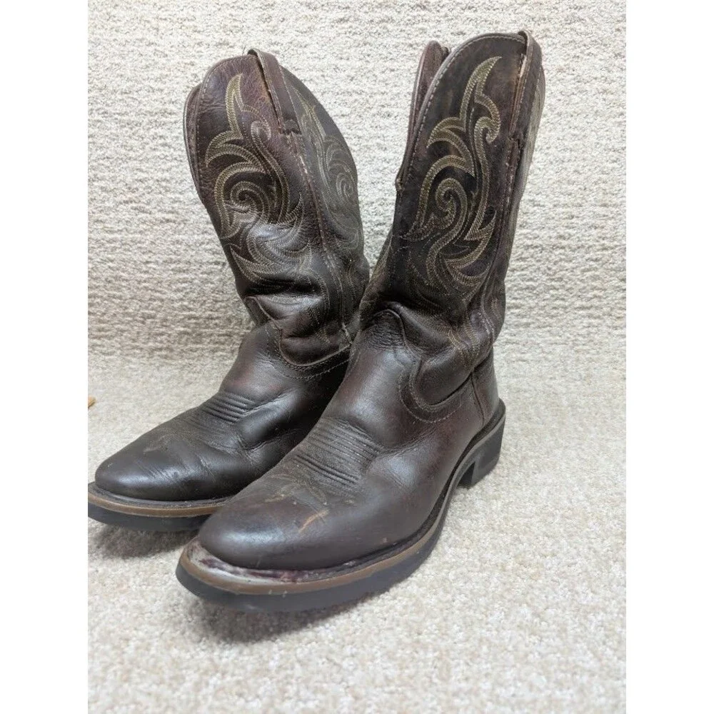 Justin Original Workboots ASTM F2892-11 Brown Mens Size 8D WK4575 Leather